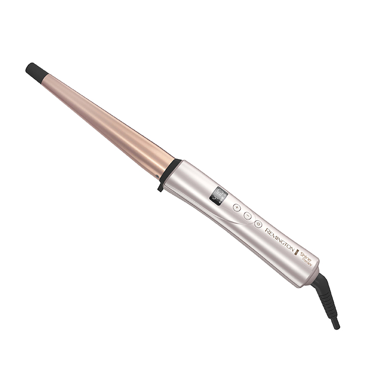 SHINE THERAPY Argan Oil Keratin 1 Tapered Curling Wand for Natural Curls includes heat glove